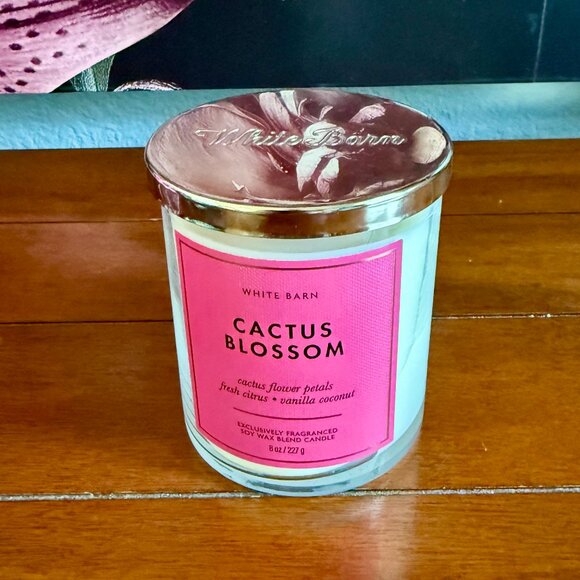 2 for $30 SALE -  NEW CACTUS BLOSSOM Single Wick Candle 8oz Bath & Body Works - Picture 1 of 3